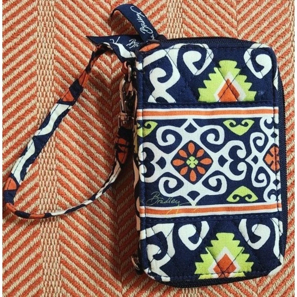 Vera Bradley SUN VALLEY Photo‎ ID Card Wallet Wristlet Zip NEW